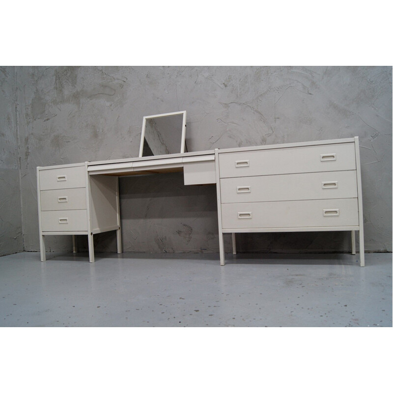 Vintage scandinavian modular sideboard with mirror by Bertil Fridhagen for Bodafors, 1960