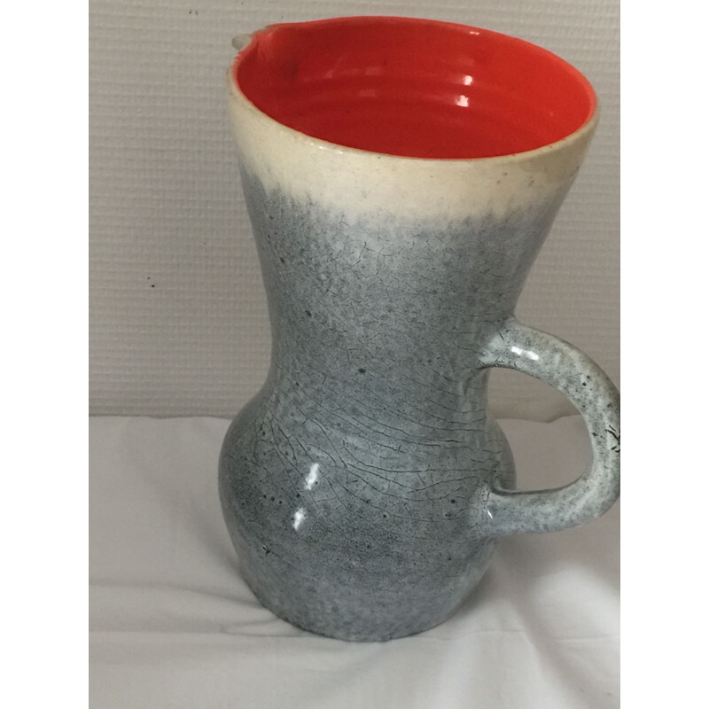 Vintage Accolay ceramic pitcher, 1960