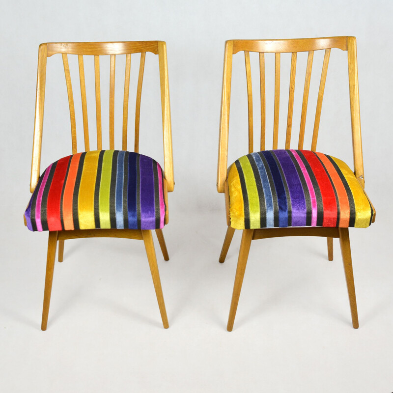 Paire de chaises vintage, conçue par A. Suman, Ton 1960