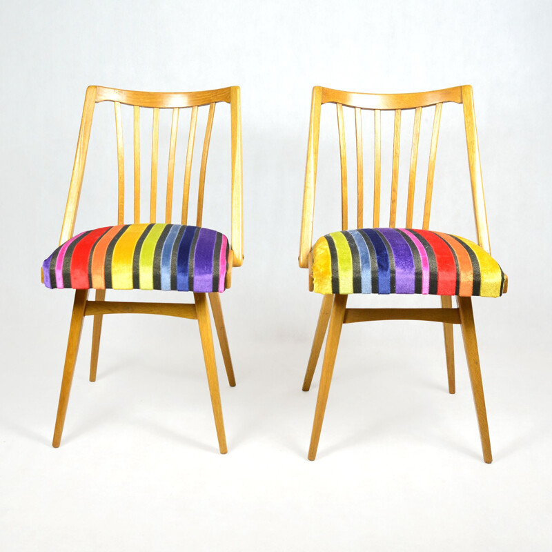 Vintage pair of chairs, designed by A. Suman, Ton 1960