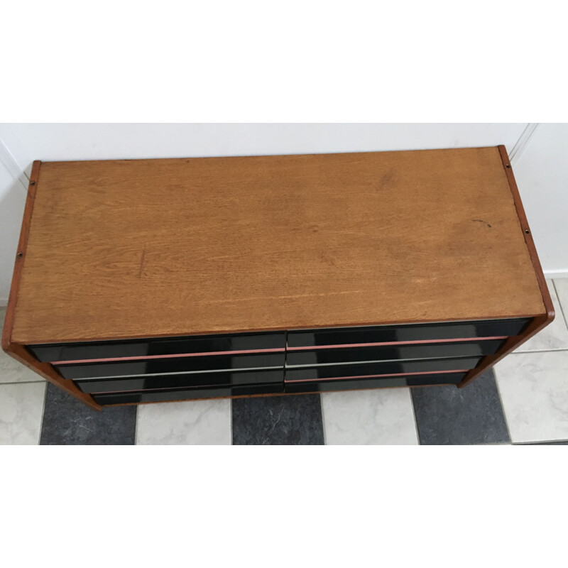 Vintage sideboard u453 rarer fronts by Jiri Jiroutek 1960