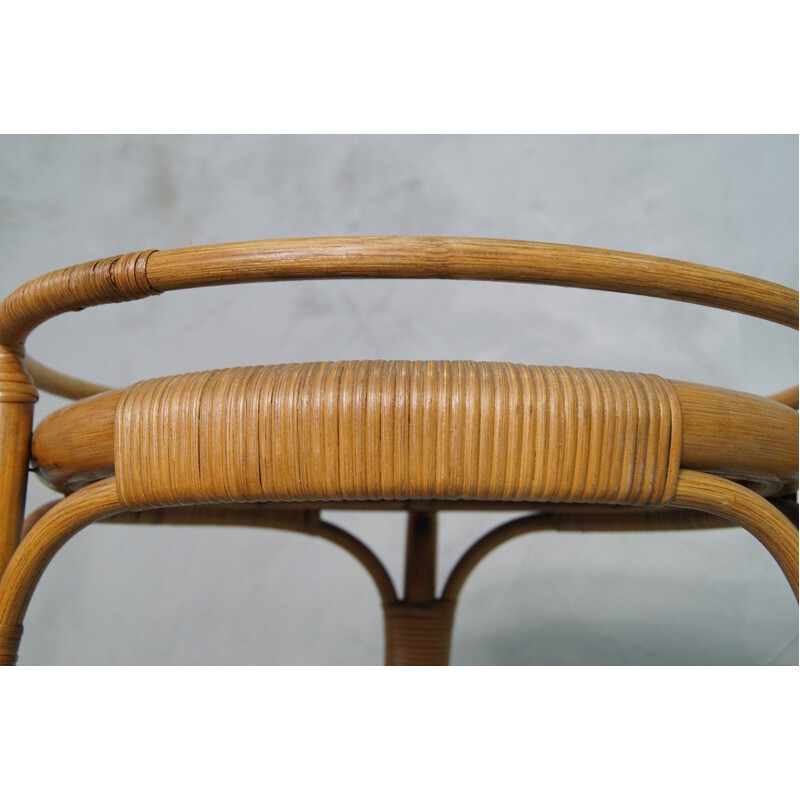 Chariot en bambou vintage italien, 1960 