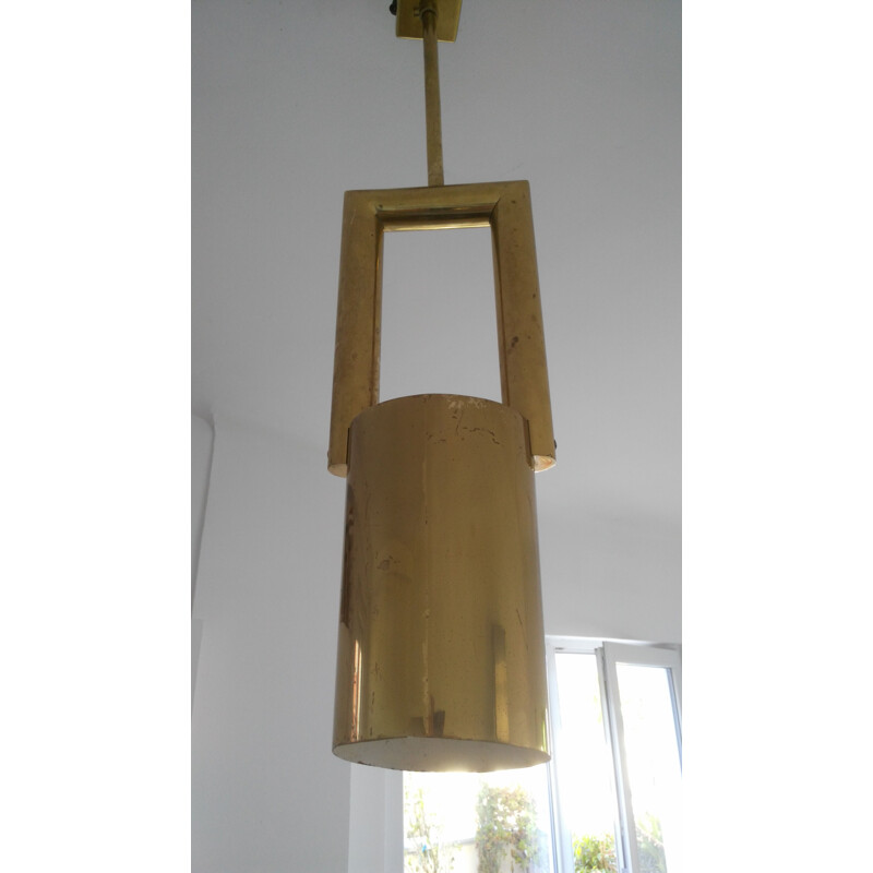 Ensemble de quatre suspension en laiton 1980