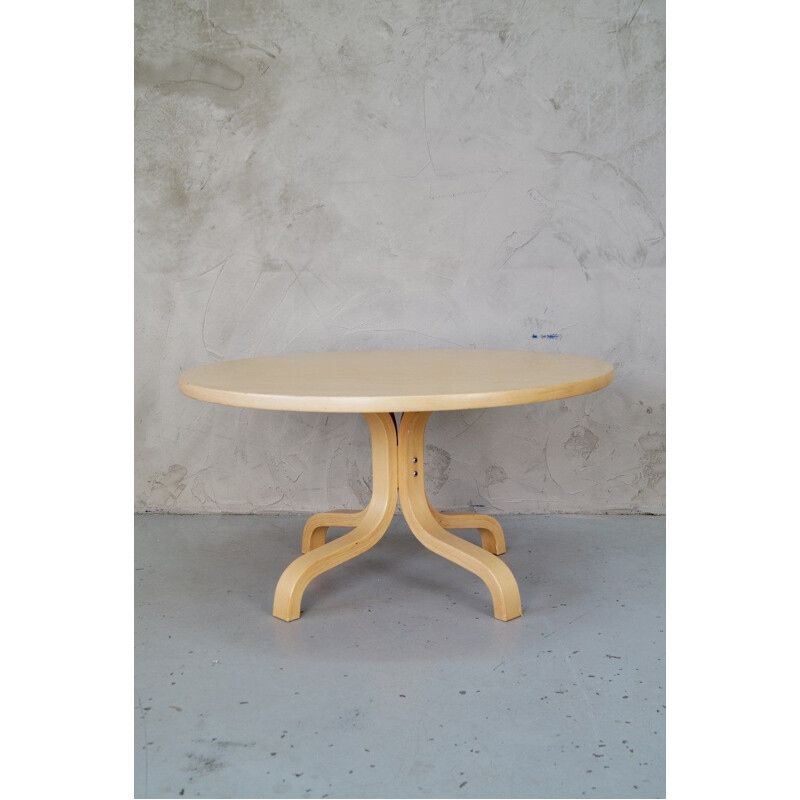 Table basse ronde finlandaise vintage par Ilmari Lappalainen pour Asko, 1960