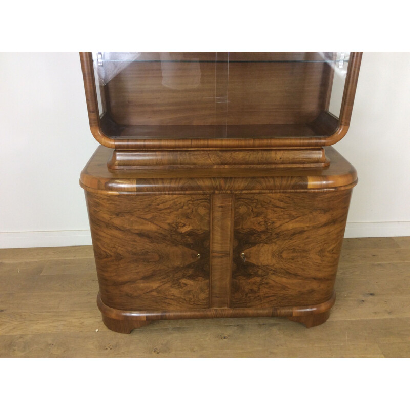 Vintage Art Deco display cabinet by Jindrich Halabala, 1930