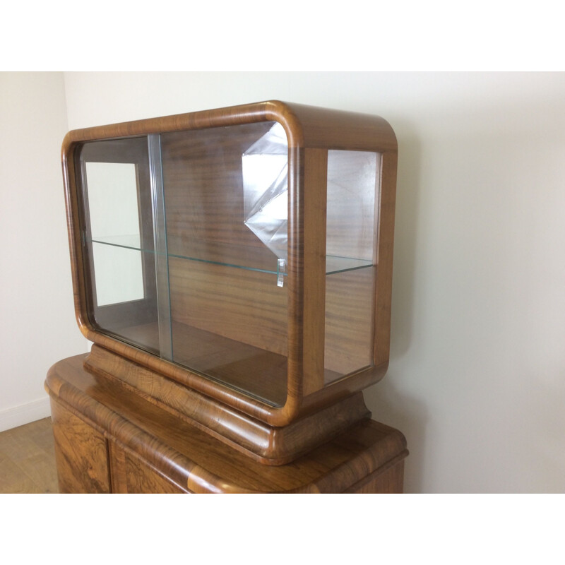 Vintage Art Deco display cabinet by Jindrich Halabala, 1930