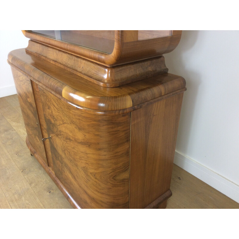 Vintage Art Deco display cabinet by Jindrich Halabala, 1930