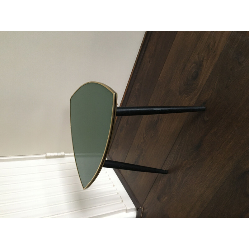 Vintage wooden side table with formica top, 1950