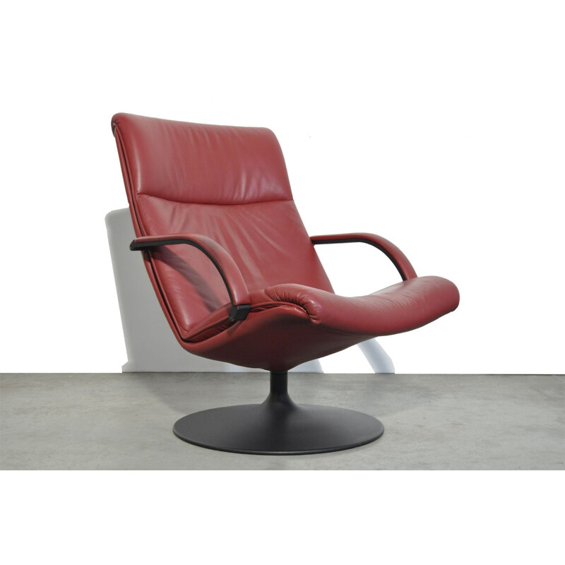 Vintage swivel armchair F196 by Geoffrey Harcourt for Artifort, 1980