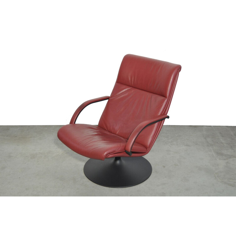 Fauteuil pivotant vintage F196 par Geoffrey Harcourt pour Artifort, 1980