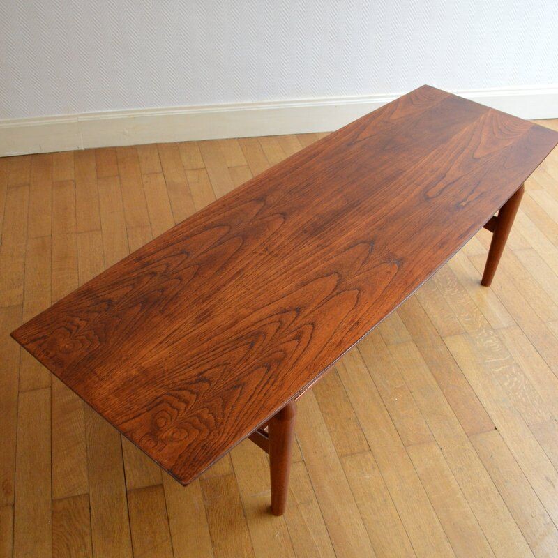 Vintage Scandinavian table  in teak and rosewood 1960s