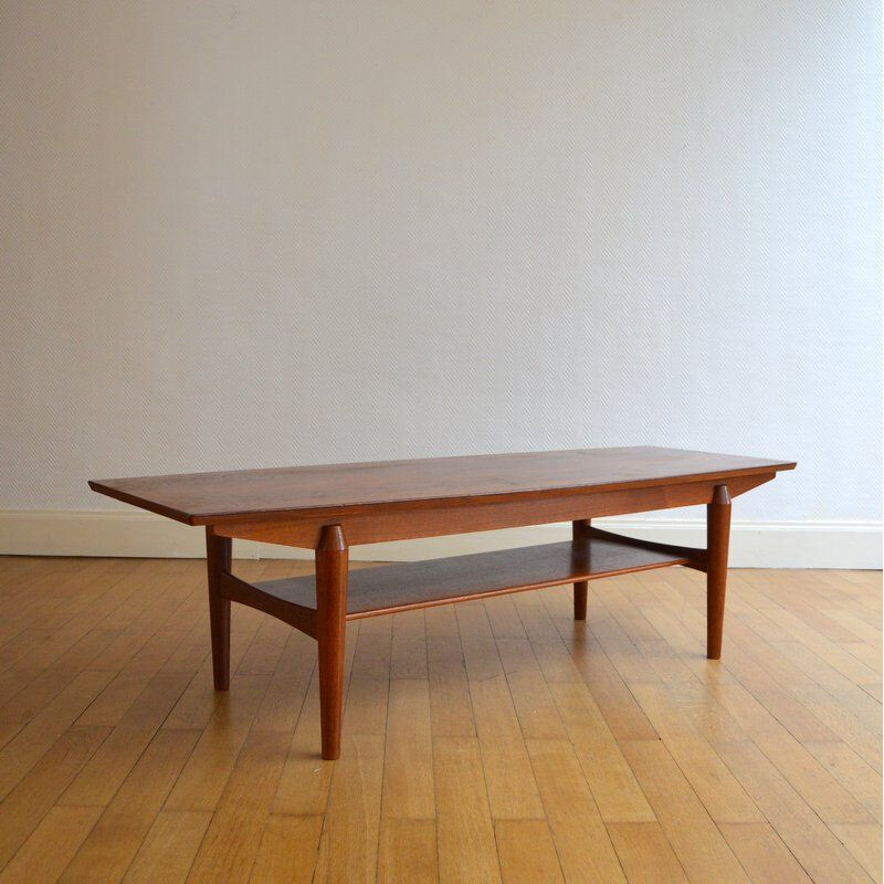 Vintage Scandinavian table  in teak and rosewood 1960s