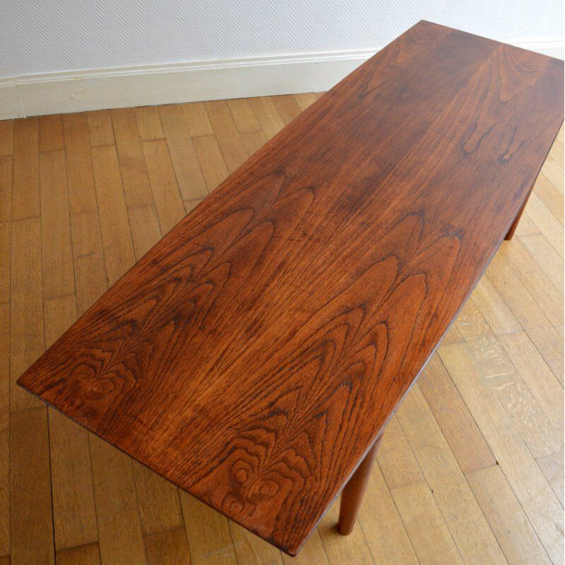 Vintage Scandinavian table  in teak and rosewood 1960s