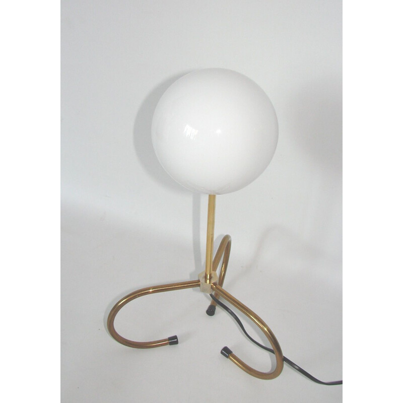 Vintage lamp in brass and glass, 1960s