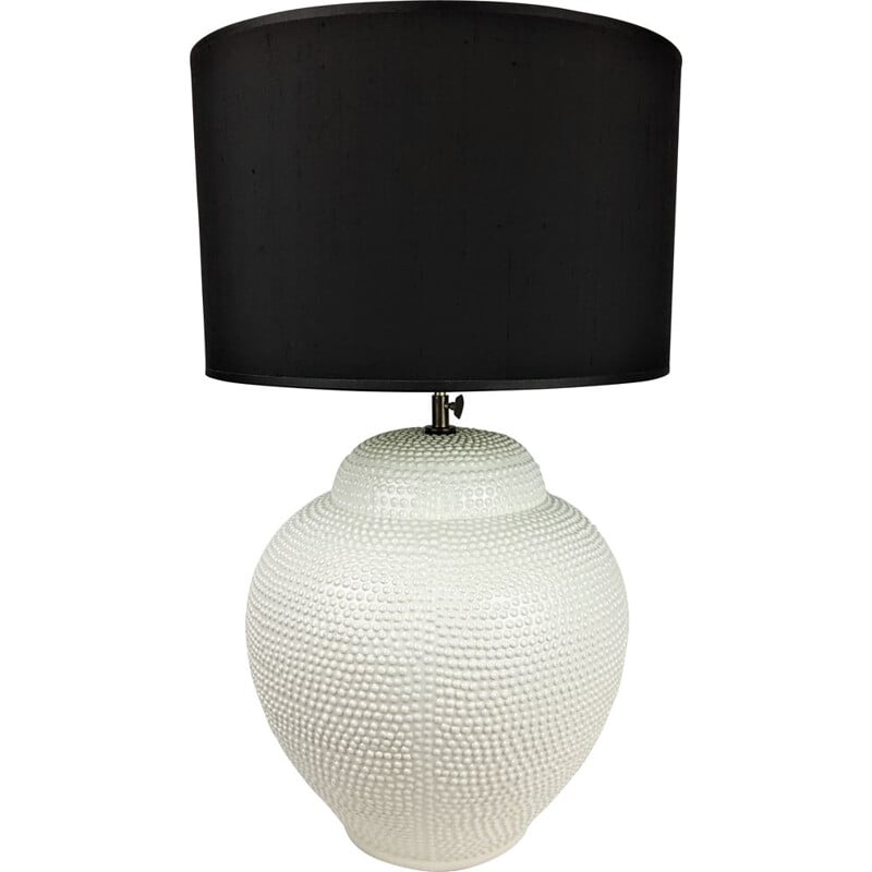 Lampe vintage en céramique de perles par Chaumette Paris, 1980