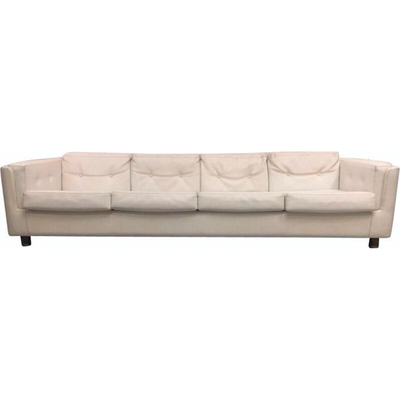 Vintage witte skai sofa van Mario Scheichenbauer voor Zanotta, Italië, 1965