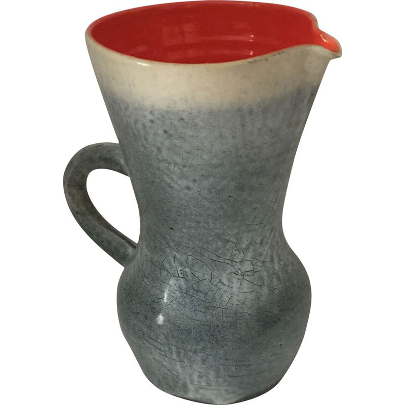 Vintage Accolay ceramic pitcher, 1960