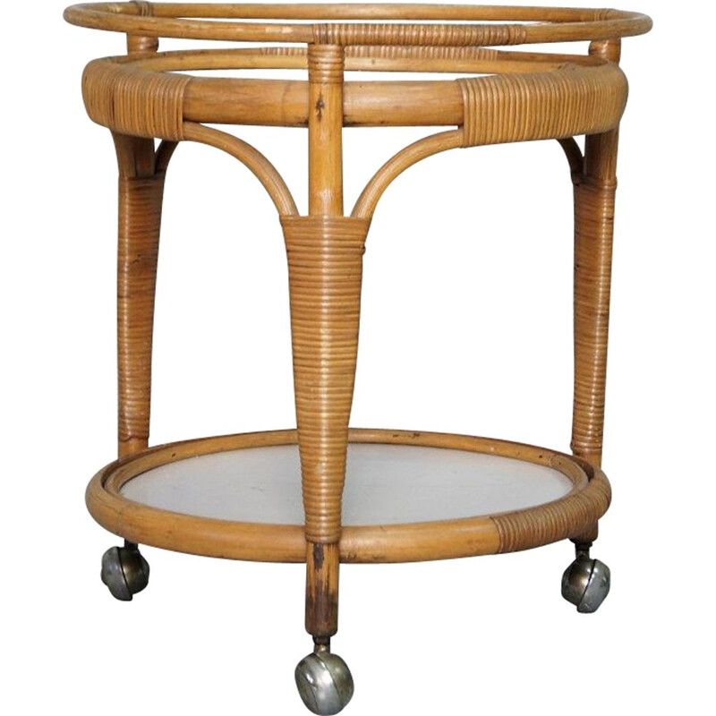 Vintage Italian bamboo trolley, 1960 