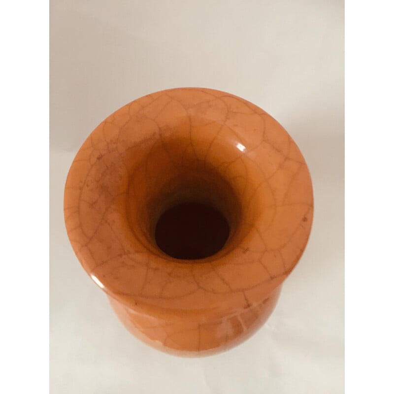 Vintage glazed ceramic vase by Pol Chambost