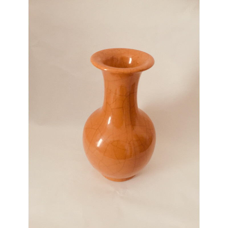 Vintage glazed ceramic vase by Pol Chambost