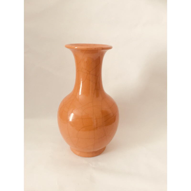 Vase vintage en céramique émaillée par Pol Chambost