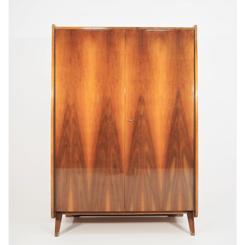 Vintage walnut wardrobe from Tatra, 1960s