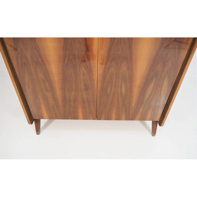 Vintage walnut wardrobe from Tatra, 1960s