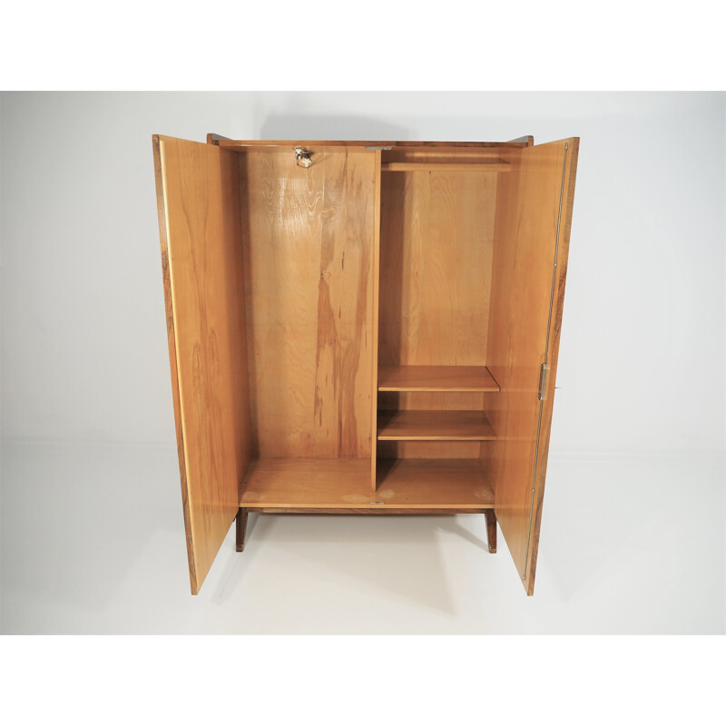 Vintage walnut wardrobe from Tatra, 1960s