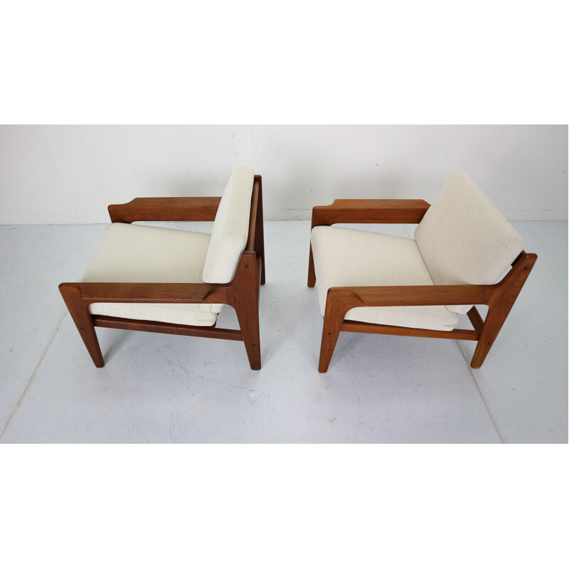 Ensemble de 2 fauteuils vintage en teck par Arne Wahl Iversen pour Komfort, Danemark, 1960