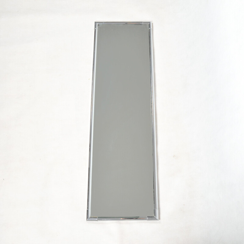 Vintage rectangular crystal mirror by Planilux, Germany, 1980s