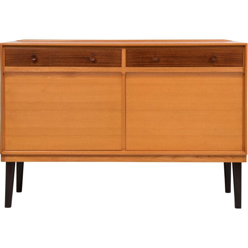 Vintage sideboard with 2 drawers in gloden oak by Robert Heritage, 1960