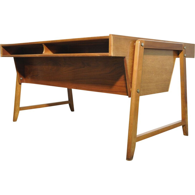 Vintage wooden desk by Clausen & Maerus for Eden, 1960s