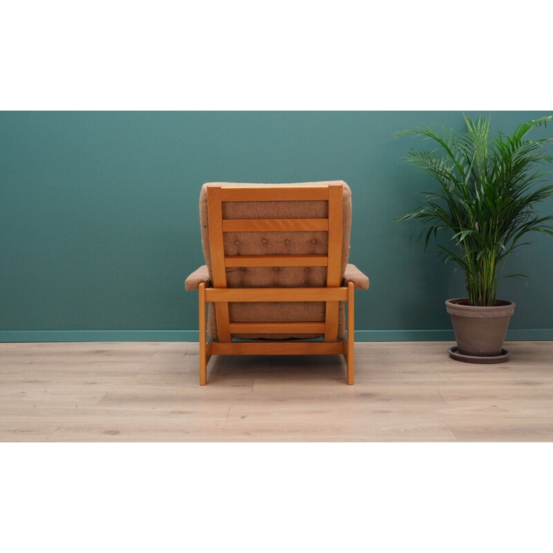 Vintage beech armchair, scandinavian design, 1960-70s