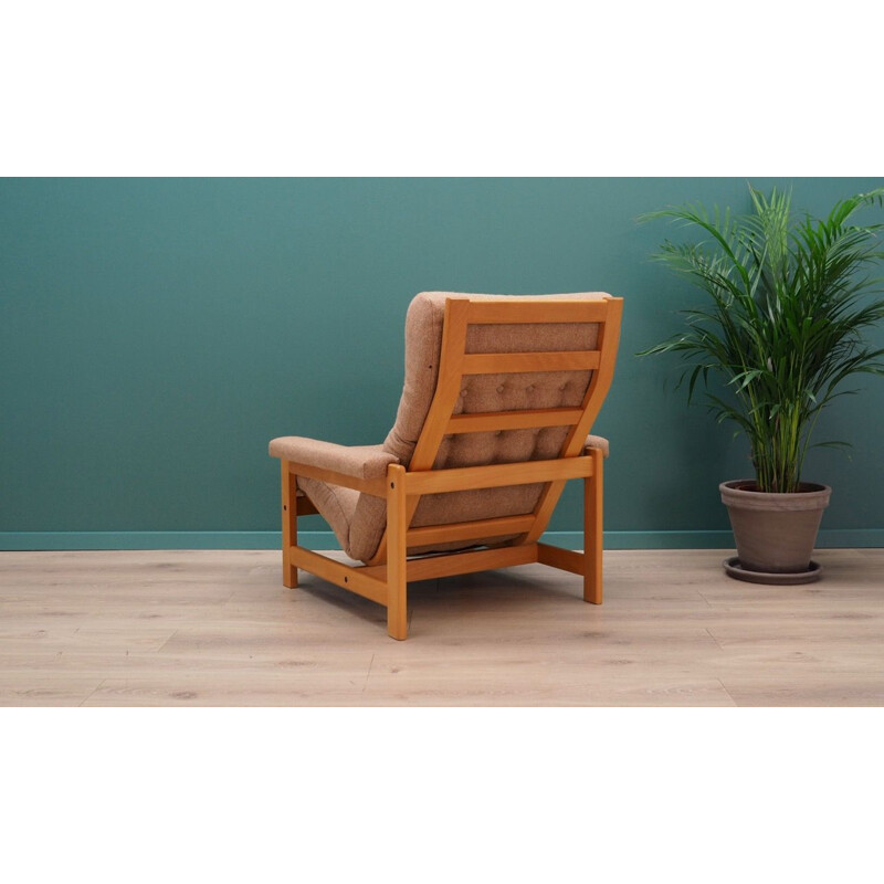 Vintage beech armchair, scandinavian design, 1960-70s