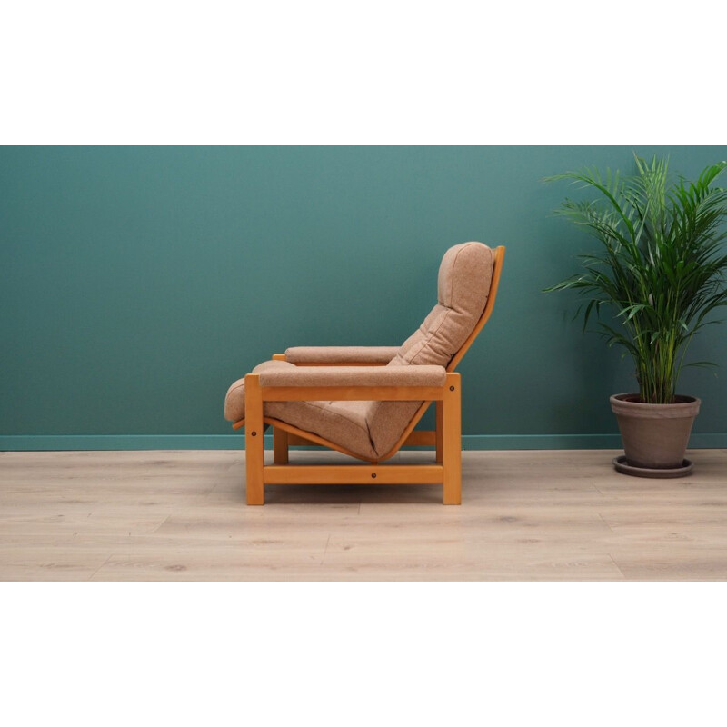 Vintage beech armchair, scandinavian design, 1960-70s