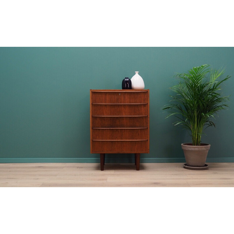 Vintage teak chest of drawers, 1960-70s