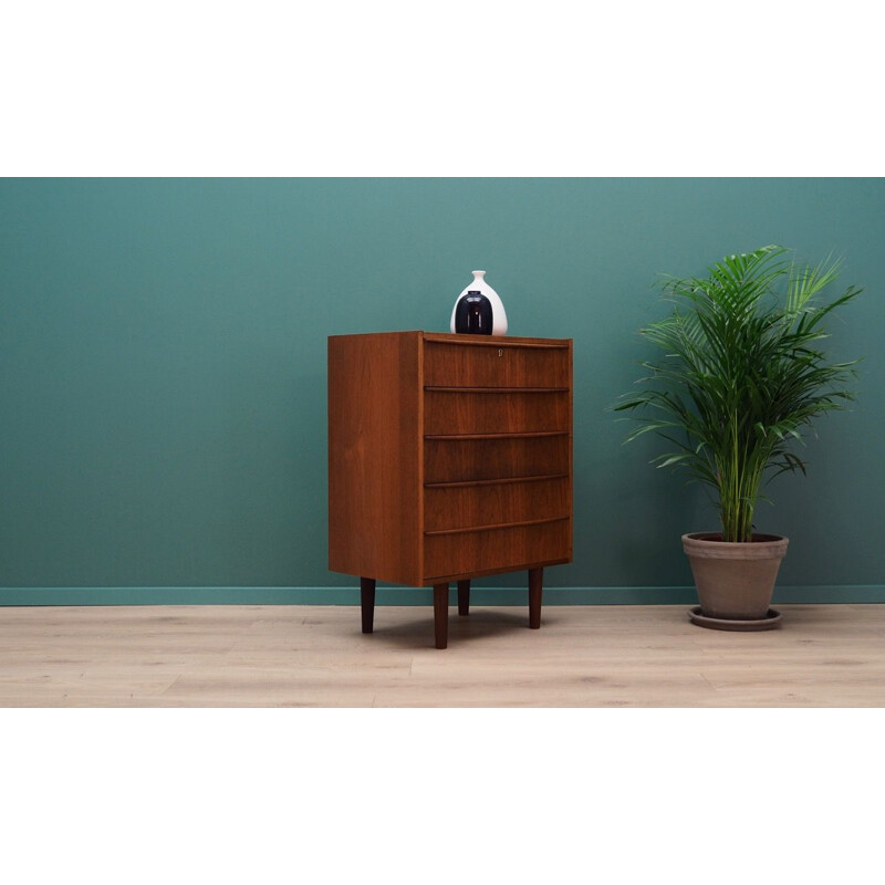 Vintage teak chest of drawers, 1960-70s