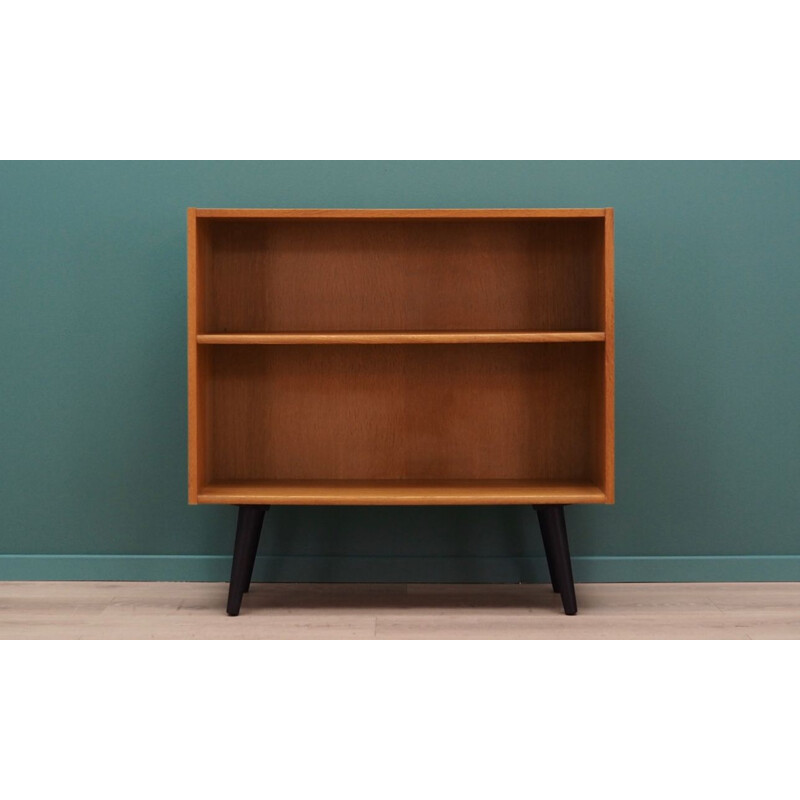 Bibliothèque vintage en frêne, design scandinave, 1960-70