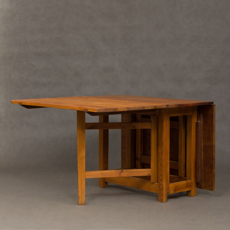 Table vintage de pin massif, 1930