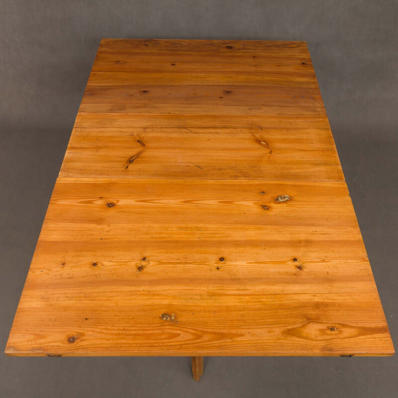 Vintage solid pine table, 1930s