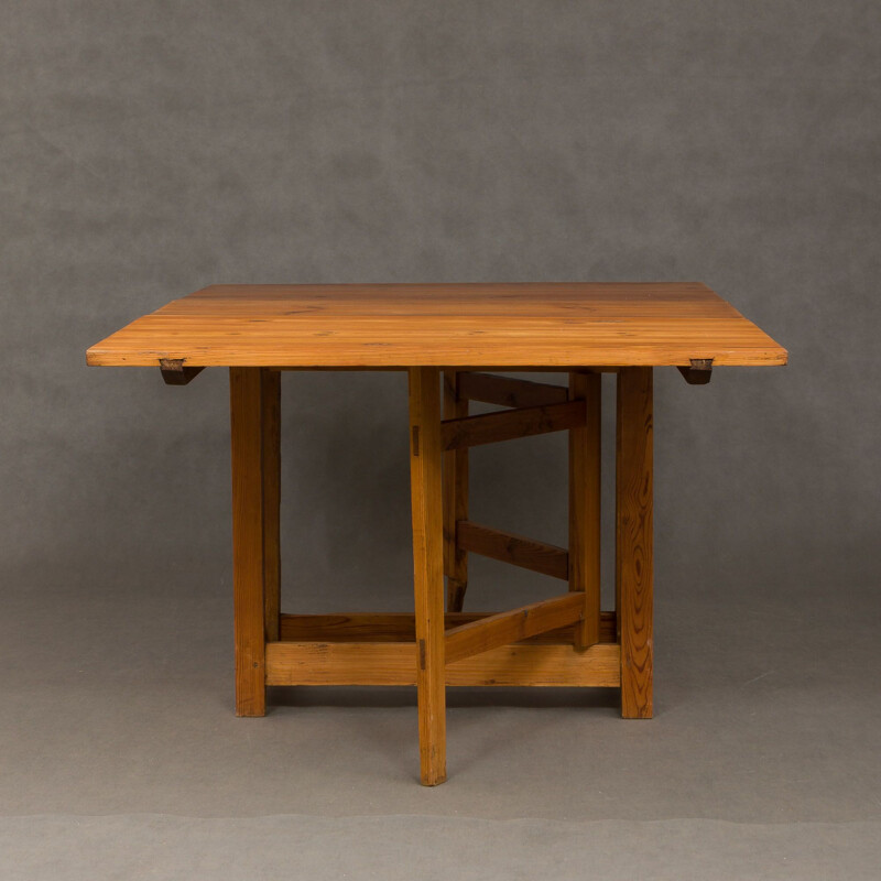 Table vintage de pin massif, 1930