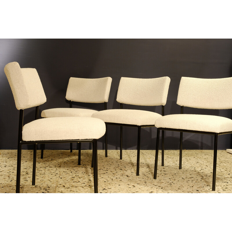 Set of 4 vintage chairs by J.A. Motte for Steiner, 1960