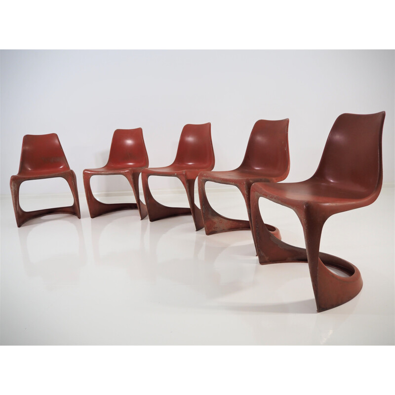 Ensemble de 5 chaises vintage de Steen Ostergaard pour Cado, 1970