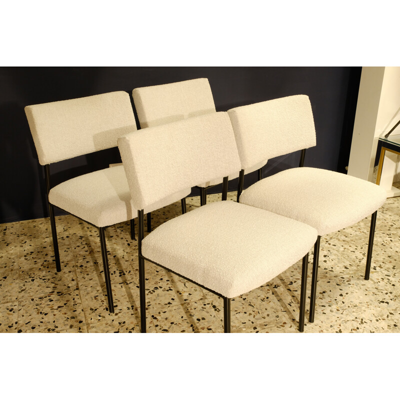 Set of 4 vintage chairs by J.A. Motte for Steiner, 1960