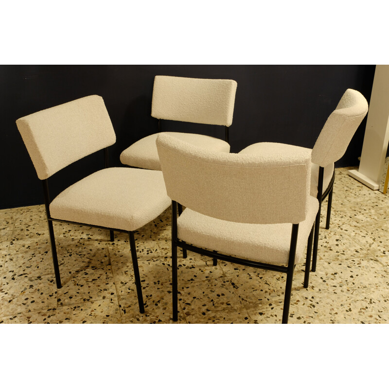 Conjunto de 4 cadeiras vintage de J.A. Motte para Steiner, 1960