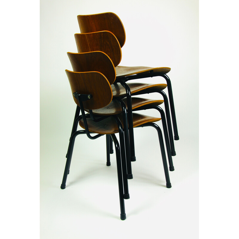 Ensemble de 4 chaises vintage SE68 de Egon Eiermann, 1950 