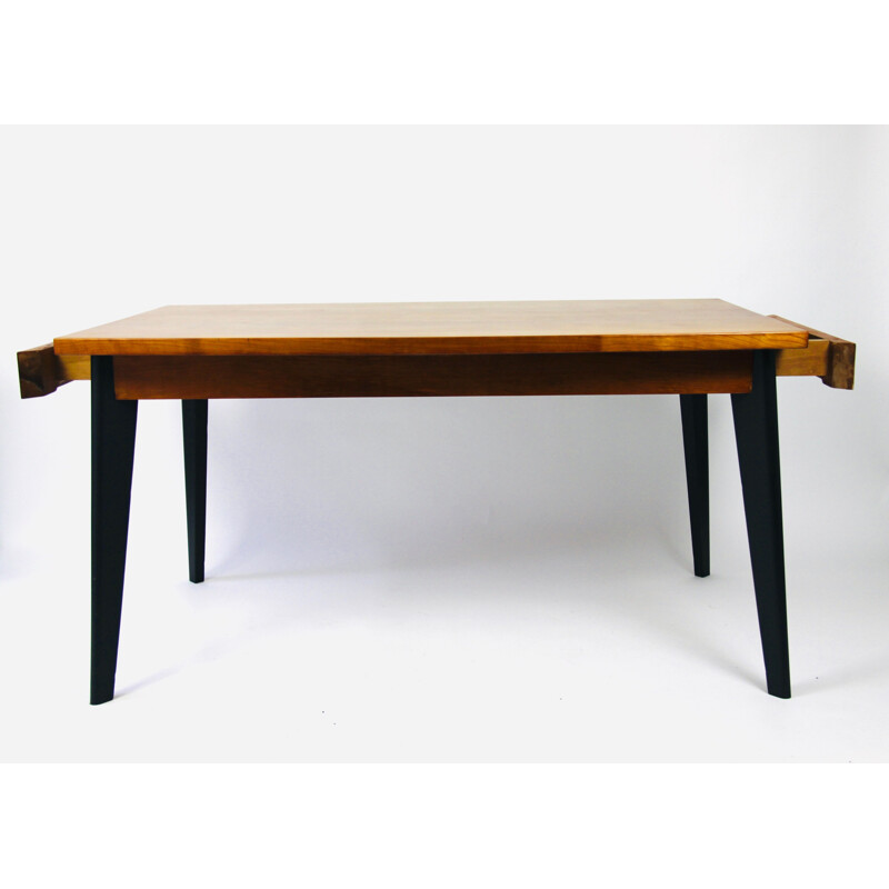 Vintage beech dining table, 1950s