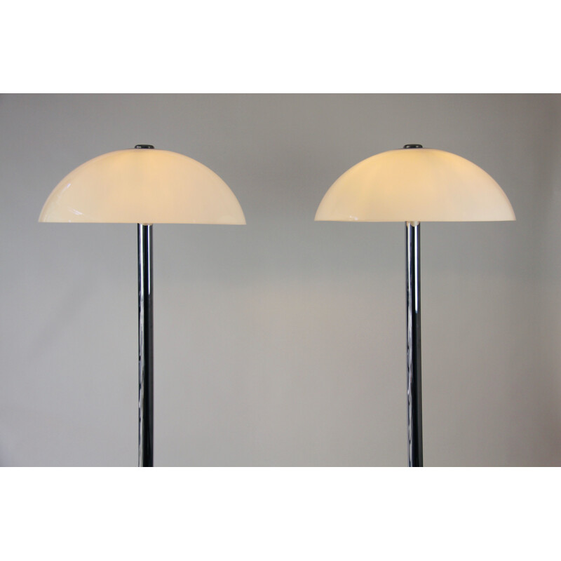 Set of 2 vintage floor lamps by Luigi Massoni for Guzzini, Italy, 1970s