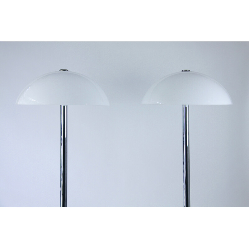 Set of 2 vintage floor lamps by Luigi Massoni for Guzzini, Italy, 1970s