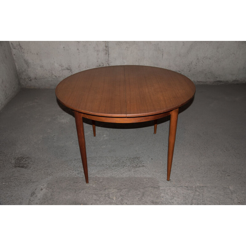 Vintage teak round table, 1960s